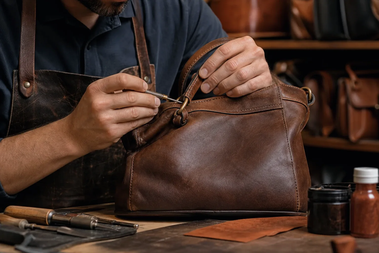 Reforma de bolsas de couro em Criciúma